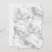 Eleganter Silbermarmor Wir verlängern noch die Sti Einladung (Rückseite)