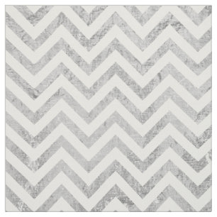 Eleganter silberne Folien-Zickzack Stripes Stoff
