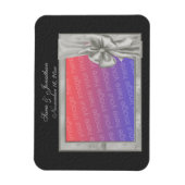 Eleganter silberner Bilderrahmen personalisiert Ho Magnet (Vertikal)
