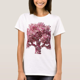 Eleganter Silberner BRUSTKREBS-AUFKLÄRUNG-BAUM T-Shirt