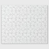 Eleganter silberner geometrischer Kreis Geschenkpapier (Flach)