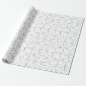 Eleganter silberner geometrischer Kreis Geschenkpapier (Ungerollt)