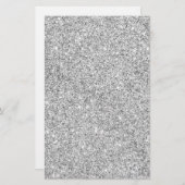 Eleganter silberner Glitzer Briefpapier (Vorne/Hinten)