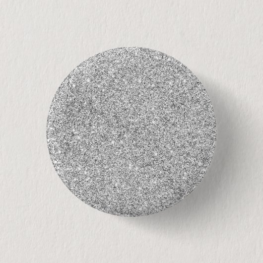 Eleganter silberner Glitzer Button (Vorderseite)