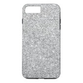 Eleganter silberner Glitzer Case-Mate iPhone Hülle (Rückseite)