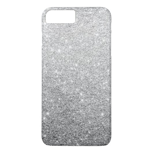 Eleganter Silberner Glitzer Case-Mate iPhone Hülle (Rückseite)