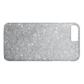 Eleganter Silberner Glitzer Case-Mate iPhone Hülle (Rückseite (Horizontal))