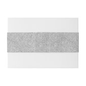 Eleganter silberner Glitzer Einladungsbanderole (Rückseitenbeispiel)
