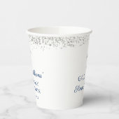 Eleganter Silberner Glitzer Erste Heilige Kommune Pappbecher (Links)