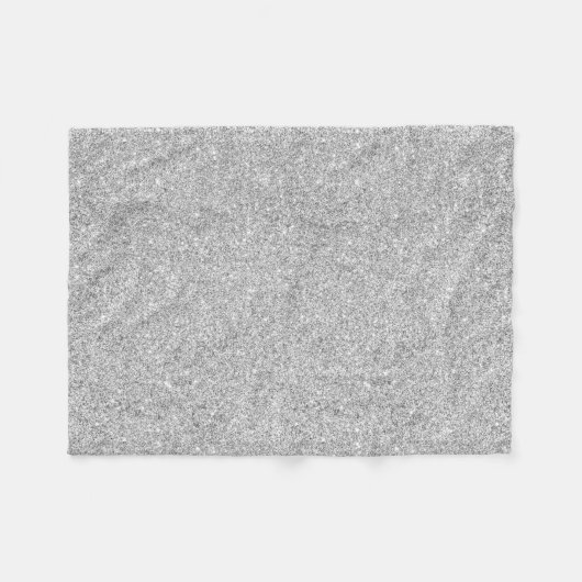 Eleganter silberner Glitzer Fleecedecke (Vorderseite (Horizontal))