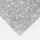 Eleganter silberner Glitzer Fleecedecke (Ecke)