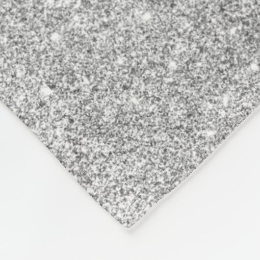 Eleganter silberner Glitzer Fleecedecke (Ecke)