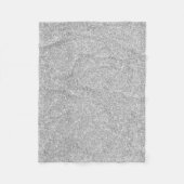 Eleganter silberner Glitzer Fleecedecke (Vorderseite)