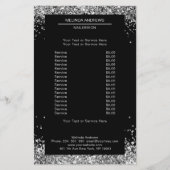 Eleganter silberner Glitzer‑Flyer, beidseitig. Flyer (Vorne)