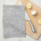 Eleganter silberner Glitzer Geschirrtuch (Viertel Falte)