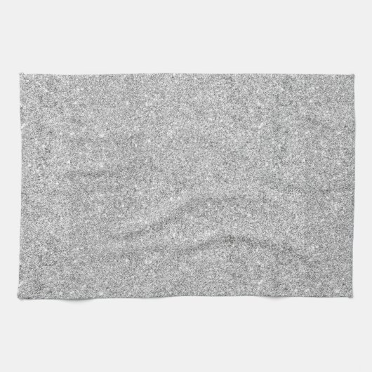 Eleganter silberner Glitzer Geschirrtuch (Horizontal)