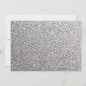 Eleganter Silberner Glitzer Hochzeit Einladung (Rückseite)