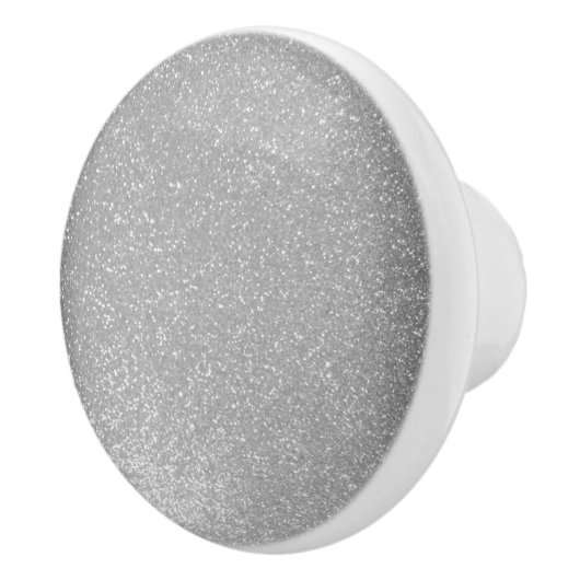Eleganter silberner Glitzer Keramik Pull-Schrank K Keramikknauf (Rechts)