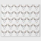 Eleganter, silberner Glitzer ohne Hirsch Geschenkpapier (Flach)