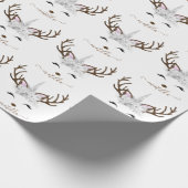 Eleganter, silberner Glitzer ohne Hirsch Geschenkpapier (Ecke)