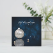 Eleganter Silberner Glitzer Ornament - Geschenkgut (Stehend Vorderseite)