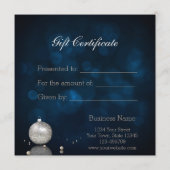 Eleganter Silberner Glitzer Ornament - Geschenkgut (Rückseite)