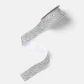 Eleganter silberner Glitzer Ripsband (Rückseite)
