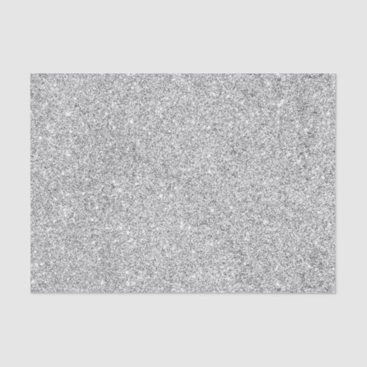 Eleganter silberner Glitzer Seidenpapier (Vorderseite)