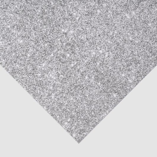 Eleganter silberner Glitzer Seidenpapier (Ausschnitt)