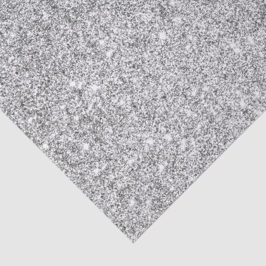 Eleganter silberner Glitzer Seidenpapier (Ausschnitt)