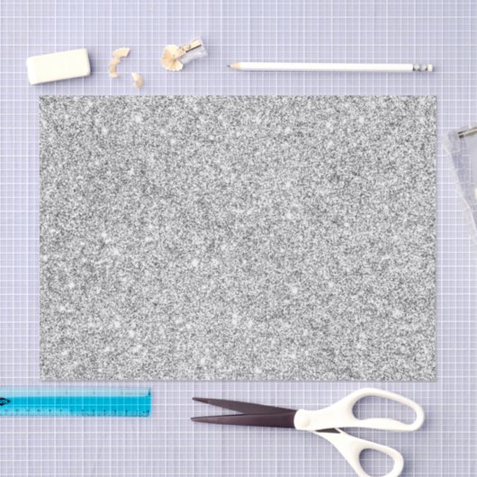 Eleganter silberner Glitzer Seidenpapier (Handwerk)