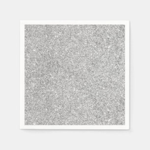 Eleganter silberner Glitzer Serviette