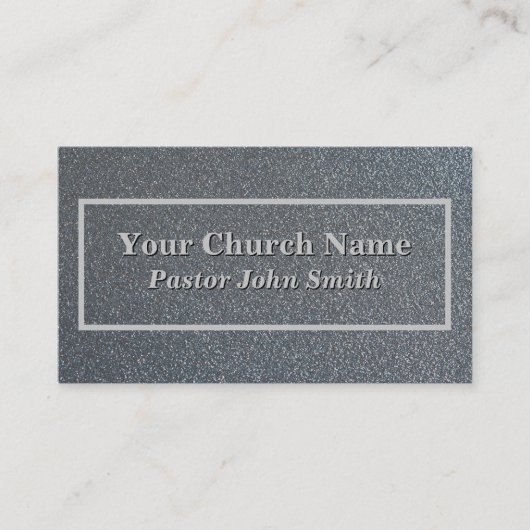 Eleganter Silberner Glitzer Visitenkarte (Vorderseite)