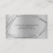 Eleganter silberner Glitzer Visitenkarte (Rückseite)