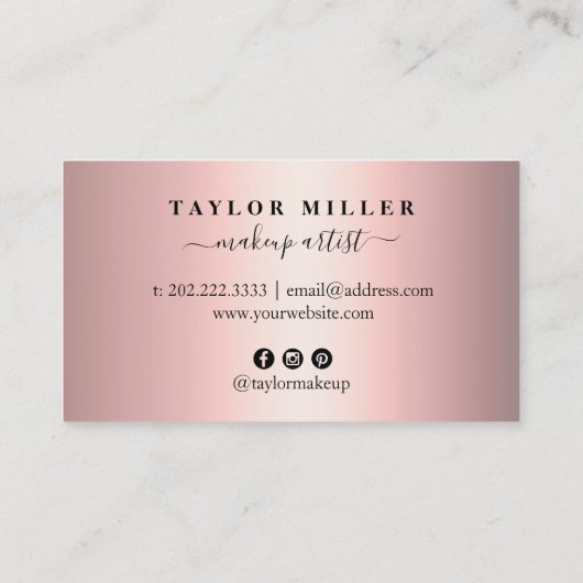 Eleganter silberner Glitzer Visitenkarte (Rückseite)