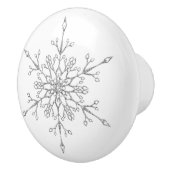 Eleganter Silberner Glitzer Weihnachten Weihnachte Keramikknauf (Rechts)