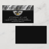 Eleganter silberner Rechtsanwalt-legales Visitenkarte (Vorne/Hinten)