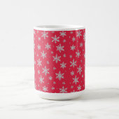 Eleganter silberner Schneestern | Winterfeiertag  Kaffeetasse (Mittel)