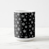 Eleganter silberner Schneestern | Winterfeiertag  Kaffeetasse (Mittel)