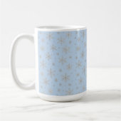 Eleganter silberner Schneestern | Winterfeiertag Kaffeetasse (Links)
