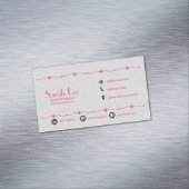 Eleganter silberner Visitenkartenmagnet (Beispiel)