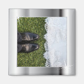 Eleganter Silberrahmen Magnet (Vorne)