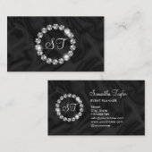 Eleganter Silberring-Glitzer Visitenkarte (Vorne/Hinten)