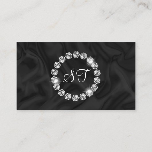Eleganter Silberring-Glitzer Visitenkarte (Vorderseite)