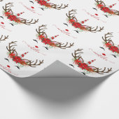 Eleganter Silberroter Glitzer Einhornwild Geschenkpapier (Ecke)