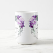 Eleganter Silberschmied und Lila Blumenstrauß Kaffeetasse (Mittel)