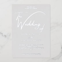 Eleganter Silberstreifen, grau Geblüht Hochzeit