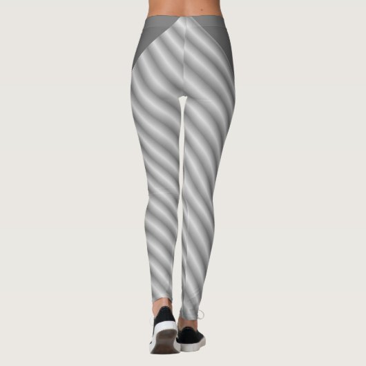 Eleganter Silberstreifen Leggings (Rückseite)