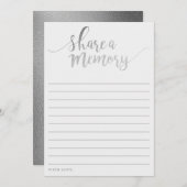 Eleganter Silberstreifen mit einer Speicherkarte Hinweiskarte (Vorne/Hinten)