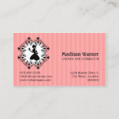 Eleganter Silhouette-kleiner Kuchen Visitenkarte (Rückseite)